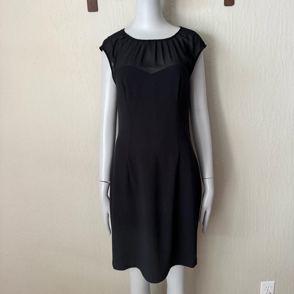 NWT H&M Sheer Sweetheart Neckline Little Black Dress Cocktail Party LBD Size 8 - Picture 16 of 16
